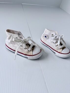 Converse Kids White High-Top Canvas Sneakers